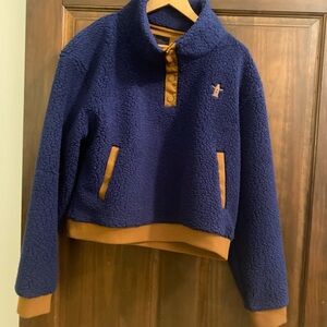 Houston Rodeo Live Stock Show and Rodeo SHERPA SNAP PULLOVER - NAVY/COYOTE